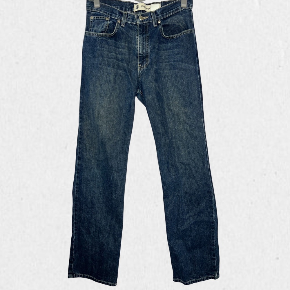 Vintage Fission Straight Leg Jeans Mens 30x32 Blue Denim Y2K Skate 90 Streetwear